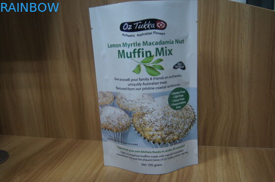 انهض بلاستيك بروتين مسحوق / سكر / حلويات تغليف حسب الطلب حقيبة زيبلوك