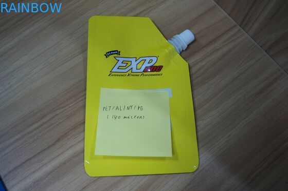 مغلفة الوقوف تغليف صنبور الحقيبة النفخ مع الجانب النفث حقيبة زيوت التشحيم النفط