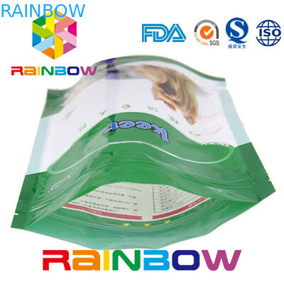 احباط يقف أغذية الحيوانات الأليفة الحقيبة مع سحاب ، 500G كيس من البلاستيك يعالج حقيبة التعبئة والتغليف