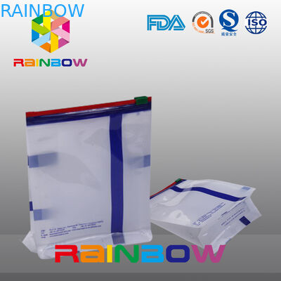 مخصص الحجم الأبيض Qual ختم مسطحة القاع مجمعة الحقيبة مع الشريحة Ziplock لتغليف المواد الغذائية