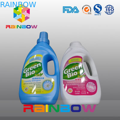 ماء زجاجة بلاستيكية لاصقة النفس لاصق تقليص كم تسميات ل زجاجات المنظفات السائلة