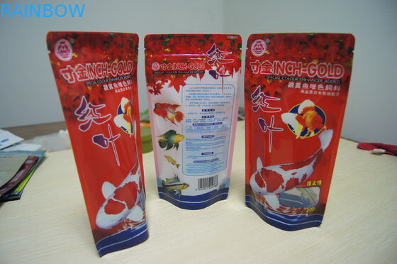 Vivid مطبوعة موقف متابعة الرمز البريدي قفل الألومنيوم احباط الأسماك أغذية الحيوانات الأليفة التعبئة والتغليف الحقيبة