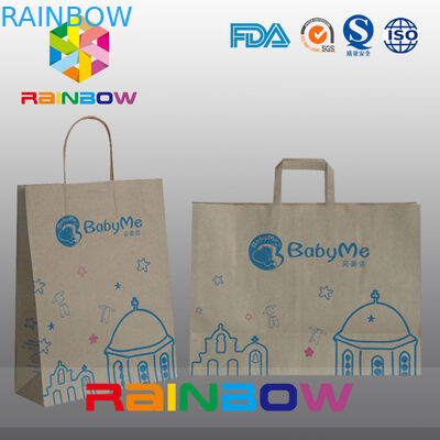 طباعة ملونة مخصصة أكياس الورق هدية كيس الورق للملابس / أحذية