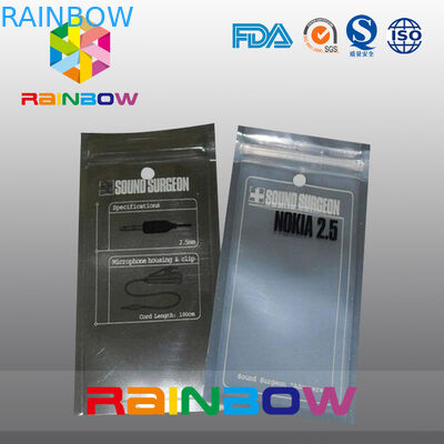 انظر من خلال طباعة شعار سماعة / أكياس تغليف سماعة / الحقيبة مع Ziplock