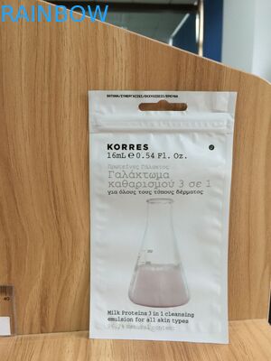 ثلاثة الجانب ختم واضح الجبهة التجميل التغليف ، اللؤلؤ مسحوق زيبلوك الحقيبة