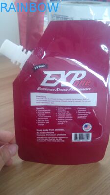 FDA ستاندرد أحمر سائل التغليف كيس من البلاستيك / مرنة الوقوف الحقيبة صنبور