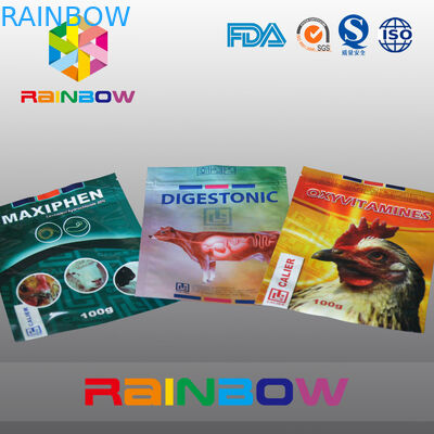 100G الحيوانات الأليفة / بقرة تغليف أغذية الحيوانات الأليفة الحقيبة الغذائية مع شعار مخصص المطبوعة