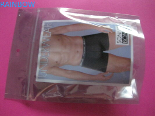 البلاستيك يقف زيبر مخصص طباعة حقيبة تغليف الملابس ل Underware