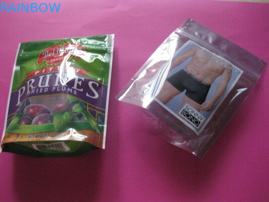 البلاستيك يقف زيبر مخصص طباعة حقيبة تغليف الملابس ل Underware