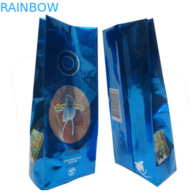 العرف تصميم احباط كيس قهوة مع طريقة واحدة تفريغ صمام ، أخضر / أسود