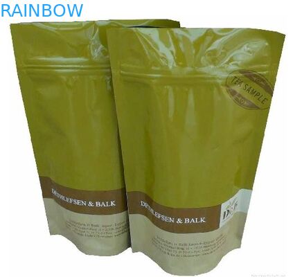 الغذاء الصف الوقوف حتى كيس رقائق الألومنيوم الألومنيوم لتغليف الشاي مع سستة الأعلى