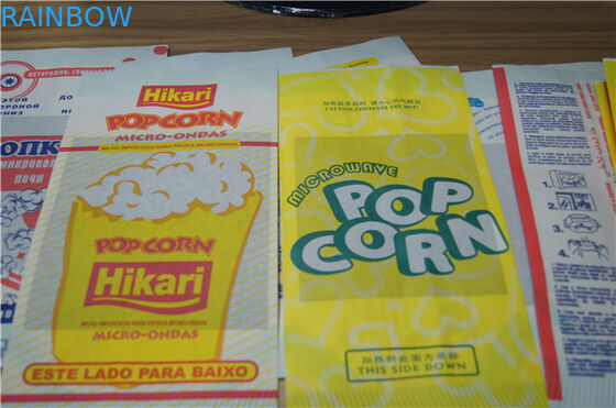 الصف الغذاء مسطحة القاع براون أكياس الورق المخصصة أعلى مفتوحة لتناول وجبة خفيفة