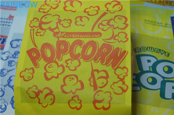 الصف الغذاء مسطحة القاع براون أكياس الورق المخصصة أعلى مفتوحة لتناول وجبة خفيفة