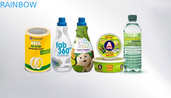 الحليب الأبيض PVC / PET تقليص الأكمام تسميات الطباعة الحرارة الحساسة للطباعة