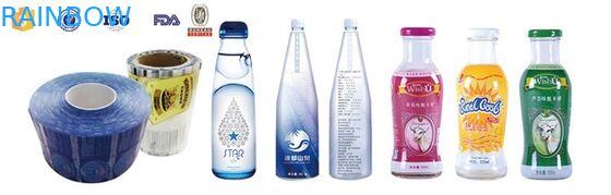 PVC / PET تقليص كم التسميات يتقلص التفاف الأكمام لزجاجات / علب