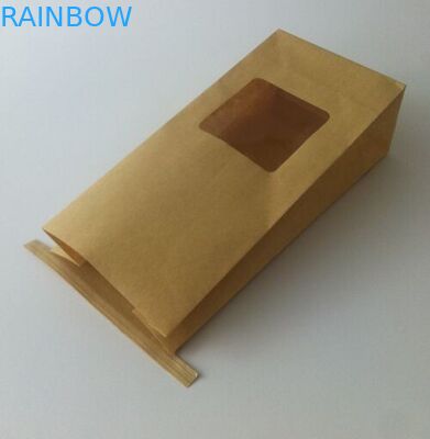 احباط اصطف سناك كيس ورق التغليف كيس ورق كرافت مع القصدير التعادل ونوافذ