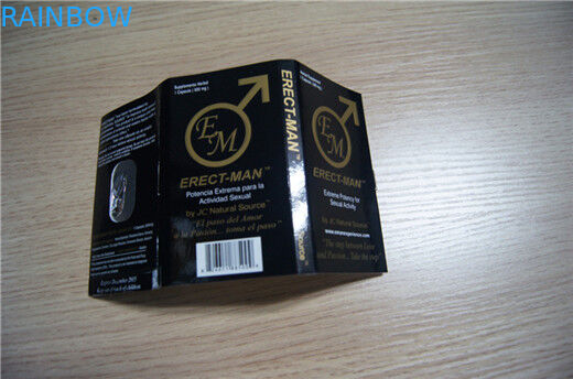 تعزيز الجنس حبوب منع الحمل عرض مربع التعبئة وبطاقة نفطة بطاقة ERECT-MAN ورقة