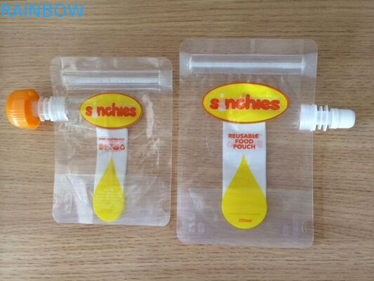 شهادة FDA الحقيبة الغذائية السائلة القابلة لإعادة الاستخدام مع مانعة للتسرب