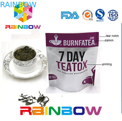 Side Gusseted Doy حزمة كرافت ورقة الشاي كيس التغليف الألومنيوم احباط البلاستيك زيبلوك الحقيبة