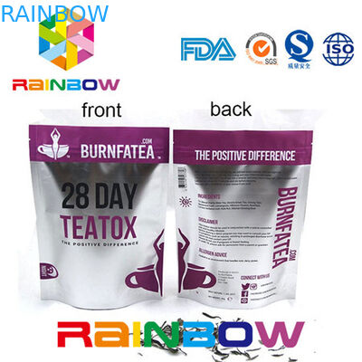 Side Gusseted Doy حزمة كرافت ورقة الشاي كيس التغليف الألومنيوم احباط البلاستيك زيبلوك الحقيبة