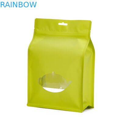 أكياس تغليف الشاي ورقة كرافت الوقوف أكياس التعبئة والتغليف البلاستيكية الألومنيوم مع زيبلوك