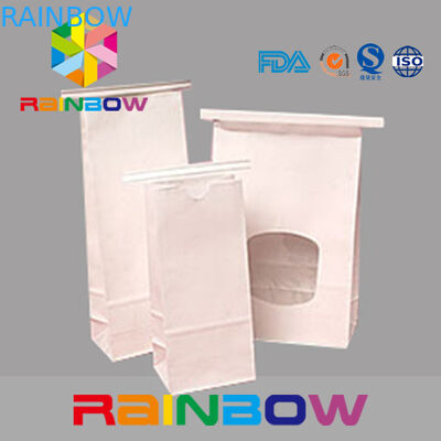 أكياس ورق أبيض القاع مسطحة مع القصدير التعادل ، وتغليف البذور شيا