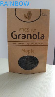 أكياس الورق المخصصة القابلة لإعادة التدوير الوقوف براون كرافت ورقة كيس OEM