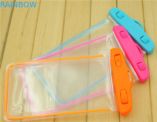 العالمي 5.5 بوصة بولي كلوريد الفينيل للماء حقيبة الهاتف لآيفون 6S 6 زائد ، وردي / Oragne / الأزرق