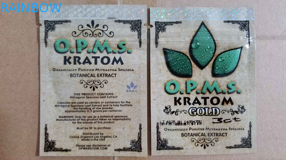 مخصص kratom العشبية البخور التغليف / 3ct opms كبسولات kratom حقيبة