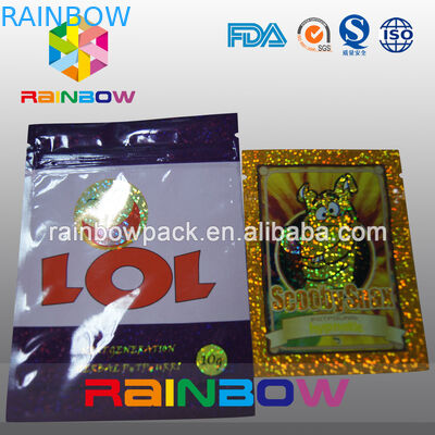 تخصيص 4g / 10g البخور العشبية التعبئة والتغليف / أكياس زيبلوكم مجففات