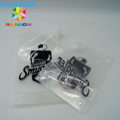 BPA الحرة 4 OZ / 8OZ Nonleakage قابلة لإعادة الاستخدام البلاستيك الشفاف قارورة النبيذ / الخمور الحقيبة