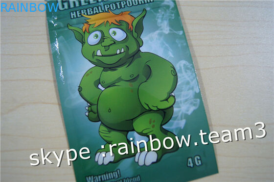 حقيبة البخور العشبية / ثلاثة الجانب ختم حقيبة سستة / مخصص حقيبة البخور العشبية للحصول على 1g / 2g / 3g / 4g / 5g كيس الكيس لمسحوق