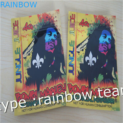 حقيبة البخور العشبية / ثلاثة الجانب ختم حقيبة سستة / مخصص حقيبة البخور العشبية للحصول على 1g / 2g / 3g / 4g / 5g كيس الكيس لمسحوق