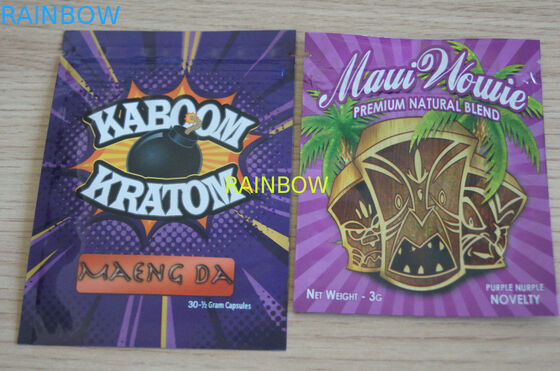 حقيبة البخور العشبية / ثلاثة الجانب ختم حقيبة سستة / مخصص حقيبة البخور العشبية للحصول على 1g / 2g / 3g / 4g / 5g كيس الكيس لمسحوق