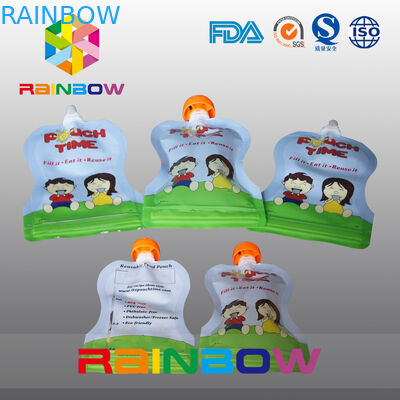 أغلقت Ziplock شفافة الحقائب التعبئة والتغليف لعصير الفواكه / الحليب