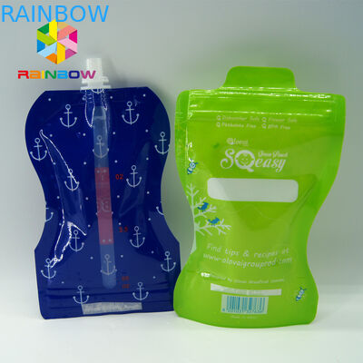 أغلقت Ziplock شفافة الحقائب التعبئة والتغليف لعصير الفواكه / الحليب