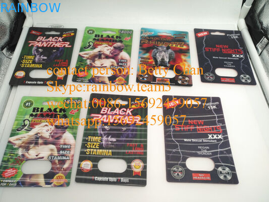 وحيد القرن 7 البلاتين 5000 / الكركدن 69 35000 الذكور حبة تعزيز ورقة مربع / 3d بطاقة نفطة التغليف