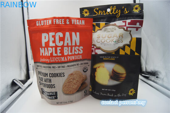 أكياس بلاستيكية تغليف أغذية خفيفة / الكيس لملفات تعريف الارتباط ، 10 أوقية الجبن الحقيبة مع سحاب