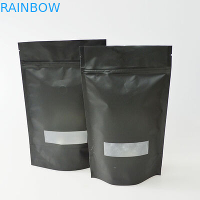 أغلقت الحقائب البلاستيكية ziplock التعبئة ، ماتي أسود الوقوف الحقيبة