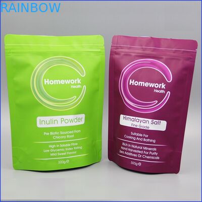 أكياس قابلة لإعادة الاستخدام Zip Coffee Valve Foil Lined Stand Up قهوة / شاي / مسحوق تغليف الحقيبة