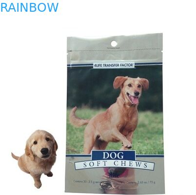 أغذية الحيوانات الأليفة التعبئة والتغليف / الجانبية مجمعة احباط الالومنيوم الحقيبة لتغليف القط / الكلب الغذاء / أغذية الحيوانات الأليفة