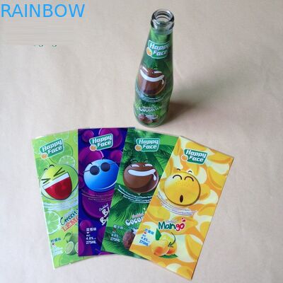 مخصص جعل PVC يتقلص كم تسميات لزجاجات التعبئة والتغليف ملصقات