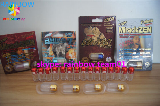 مخصصة زجاجات البلاستيك حبة رصاصة ، زجاجات الدواء البلاستيكية مع غطاء معدني