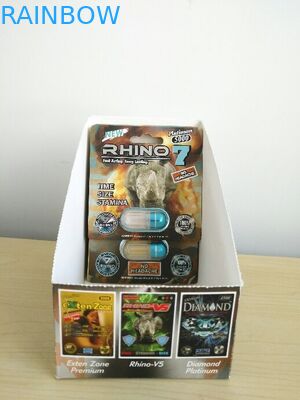 OEM ODM ورقة مربع التعبئة والتغليف ذكر الجنس تعزيز حبة الحاويات