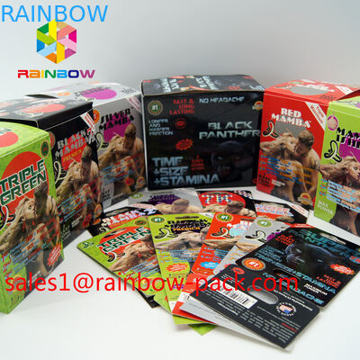 3D بطاقة ورقة حزمة حار ختم نفطة التغليف بطاقة مع احباط واضح النشوة