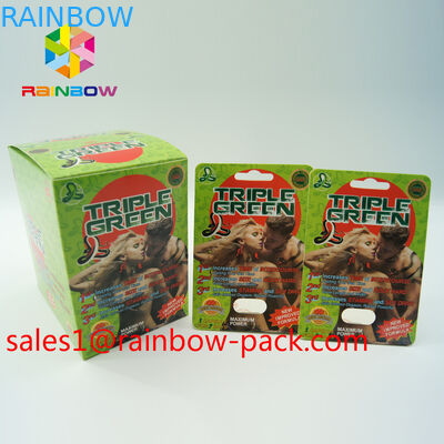 أسود مامبا عرض مربع الجنس تعزيز حبوب تغليف بطاقة تأثير 3d الجنس حبوب منع الحمل