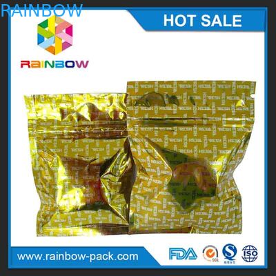 الذهب شنيل ميني احباط الحقيبة التغليف / Hermesically يختم الألومنيوم Ziplock حقائب