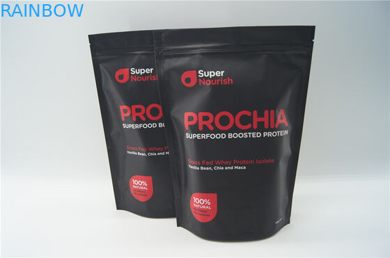 مخصص رقائق الألومنيوم المعاد تدويرها الوقوف أكياس زيبر الحقيبة تغليف بروتين مصل اللبن