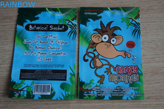 بوتانيكال انتزاع حقائب تغليف التوابل ، كليماكس البخور العشبية الرمز البريدي قفل الأكياس البلاستيكية