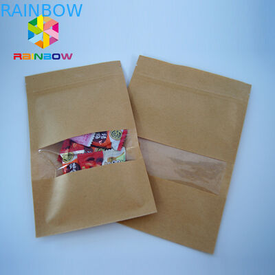 صنع وفقا لطلب الزّبون يطبع رقيقة معدنيّة يصفّى حقيبة يعبّئ تعليب، Kraft يقف Pouches مع نافذة